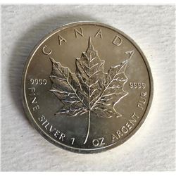 Canadian Maple Leaf 5 Dollar 1  Ounce 999 Silver