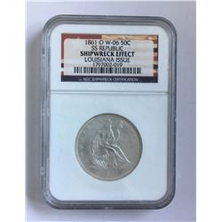 SS Republic Shipwreck Coin 1861 O