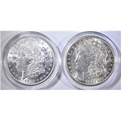 1921-D&S CH BU MORGAN DOLLARS IN PLASTIC CAPSULES