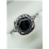 Image 2 : WHITE GOLD BLACK DIAMOND RING (1.6DIActs) SIZE 6