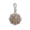 Image 1 : 14k Rose Gold 0.83CTW Diamond and Brown Diamonds Pendant, (Gold)