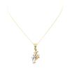 Image 2 : 0.14 ctw Diamond and Ruby Dolphin Pendant with Chain - 14KT Yellow, White, and R