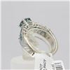 Image 5 : 1.06 ctw Blue and White Diamond Ring - 14KT White Gold