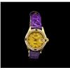 Rolex 18KT Gold Diamond and Sapphire DateJust Ladies Watch