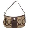 Image 2 : Coach Brown Monogram Canvas Leather Shoulder Bag