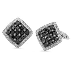 18k Gold 2.5CTW Diamond Cuff Links, (SI1-SI2/G-H)