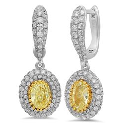 18k Gold 2.57CTW Diamond Earrings, (VS1-VS1/VS1-SI1/G-H)