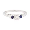 Image 1 : 0.18 ctw Diamond Ring - 14KT White Gold