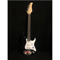 Cheech Marin & Tommy Chong Signed 38.5  Electric Guitar Inscribed  16  (JSA Hologram)