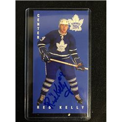 RED KELLY SIGNED TALL BOY HOCKEY CARD