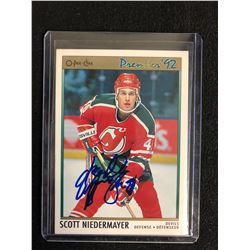 SCOTT NIEDERMAYER SIGNED PREMIER '92 HOCKEY CARD