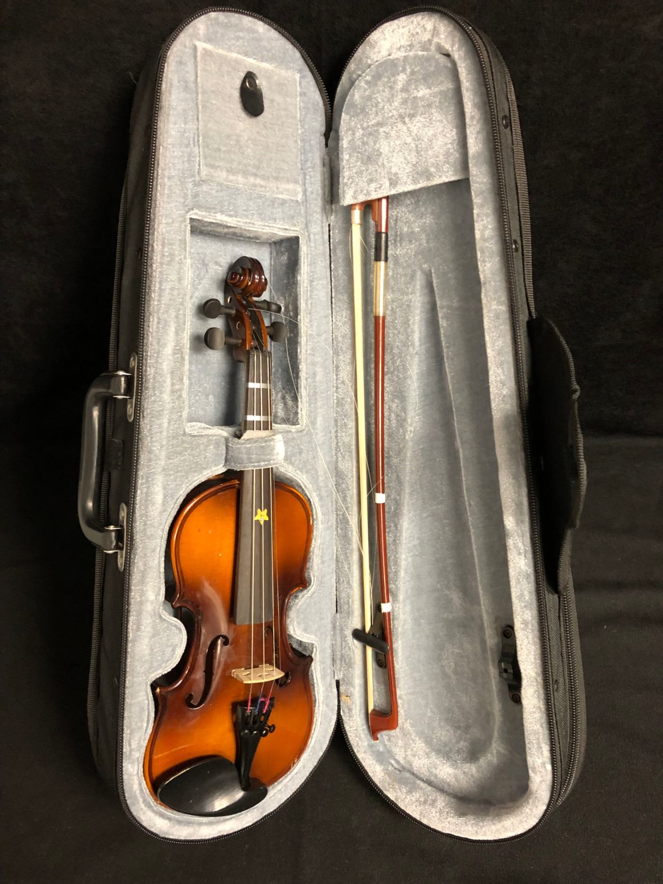SMALL VIOLIN & BOW w/ CASE
