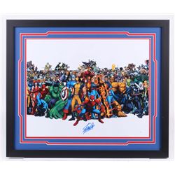 Stan Lee Signed "Marvel" 22x26 Custom Framed Photo Display (JSA COA)