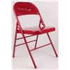 Image 1 : Bobby Knight Signed Red Metal Folding Chair (Beckett COA)