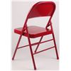 Image 3 : Bobby Knight Signed Red Metal Folding Chair (Beckett COA)