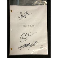 AUTOGRAPHED HOUSE OF CARDS SHOW SCRIPT W/ COA (MOLLY PARKER, COREY STOLL)