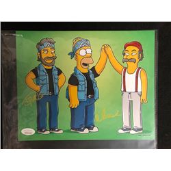 Cheech Marin & Tommy Chong Signed "The Simpsons" 8x10 Photo (Beckett COA)
