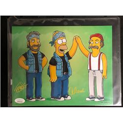 Cheech Marin & Tommy Chong Signed "The Simpsons" 8x10 Photo (Beckett COA)