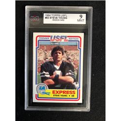 1984 TOPPS USFL #52 STEVE YOUNG (9 MINT)