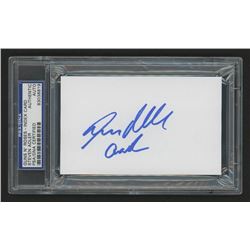 Steven Adler Signed 3x5 Index Card Inscribed "GnR" (PSA Encapsulated)