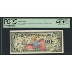2005 D Walt Disney World Dollar $1 Dumbo New with Barcode (PCGS 64PPQ)