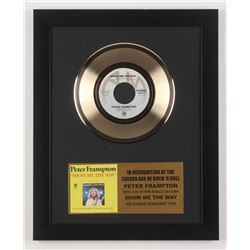 PETER FRAMPTON "SHOW ME THE WAY" FRAMED REPLICA 45 RPM SINGLE GOLD RECORD