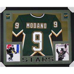 Mike Modano Signed Dallas Stars 35x43 Custom Framed Jersey (JSA Hologram)