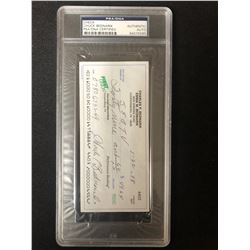 CHUCK BEDNARIK SIGNED BANK CHECK ( PSA DNA)