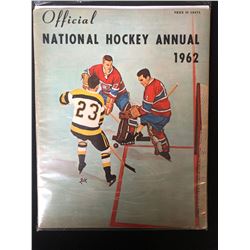 1962 OFFICIAL NATIONAL HOCKEY LEAGUE ANNUAL PROGRAM