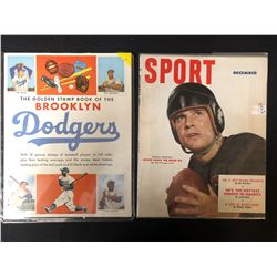 LOT OF 2 VINTAGE SPORTS PENNANTS