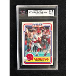 1984 TOPPS USFL #74 HERSCHEL WALKER ROOKIE CARD (9.5 NGM)