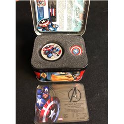 2014 1 oz Proof Silver Coin - Marvel - The Avengers - Captain America