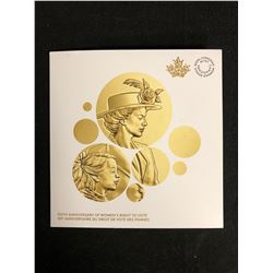 100th ANNIVERSARY OF WOMEN'S RIGHT TO VOTE $1 CANADIAN COIN