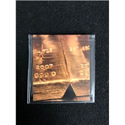 1 TROY GRAIN SOLID GOLD 24kt GOLD BAR/ ROUND (.9999 PURE GOLD)