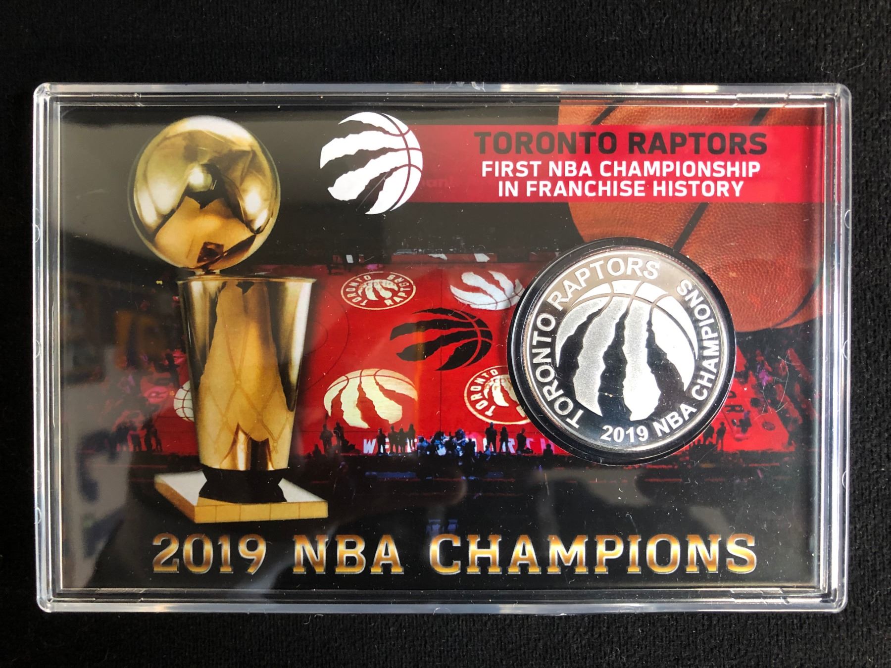 LIMITED EDITION 2019 NBA CHAMPIONS TORONTO RAPTORS SILVER PLATED COIN