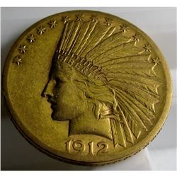 1912 S $ 10 Gold Indian Eagle