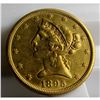 Image 1 : 1895 $ 5 Gold Liberty Half Eagle