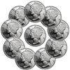 Image 1 : (10) Mercury Design 1 oz Silver Rounds