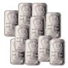 Image 1 : 10 pcs. Morgan Design Silver 1 oz. Bars