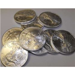 10 pcs. Random Date US Silver Eagles