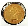 Image 1 : 1886 $ 5 Gold Liberty