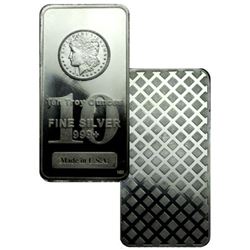 10 oz. Silver Bar- Morgan Design