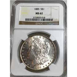 1885 MS 62 NGC Morgan Dollar