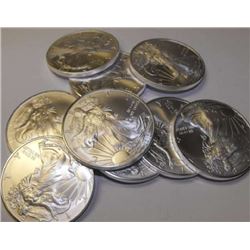 Lot of (10) US Silver Eagles