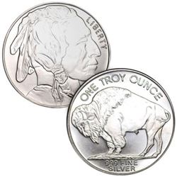 1 oz Silver Buffalo Design Private Mint Bullion