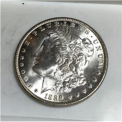 1889 P CH BU Morgan Silver Dollar
