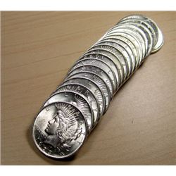 (20)  UNC 1923 Peace Dollars in Tube