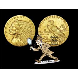 1915 $2.5 Gold Indian Quarter Eagle XF AU