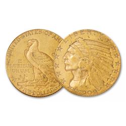 1909 P $5 Gold Indian Half Eagle XF AU
