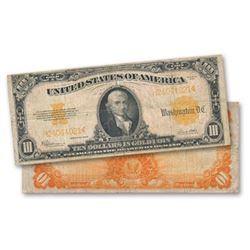 1922 $10 Gold Certificate VG-F Grade
